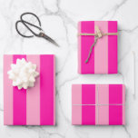 Vertical Stripes Hot Pink Wrapping Paper Sheet<br><div class="desc">Vertical Stripes – pink and hot pink.</div>
