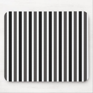 Vertical Stripes Mousepad, Black and Grey Mouse Pad