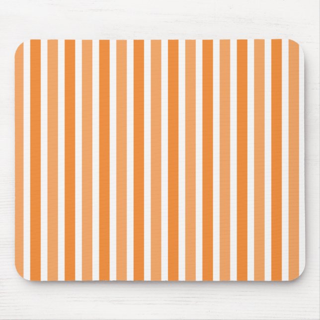 Vertical Stripes Mousepad, Tangerine Mouse Pad (Front)