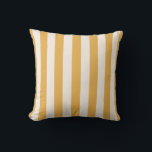 Vertical Stripes Mustard Yellow And White Striped Cushion<br><div class="desc">Vertical Stripes – mustard yellow And cream white striped pattern.</div>