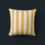 Vertical Stripes Mustard Yellow And White Striped Cushion<br><div class="desc">Vertical Stripes – mustard yellow And cream white striped pattern.</div>