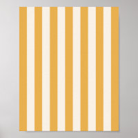 Vertical Stripes Mustard Yellow And White Striped