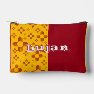 Vertical Stripes Zia Sun Red Yellow New Mexico  Accessory Pouch