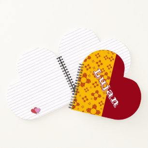 Vertical Stripes Zia Sun Red Yellow New Mexico  Notebook