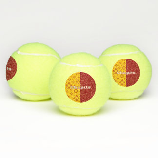 Vertical Stripes Zia Sun Red Yellow New Mexico  Tennis Balls