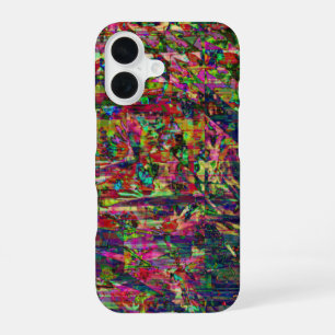 Vertical Strips Modular Synthesized Graphics iPhone 16 Case