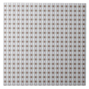 Vertical Tan Chain Blue Diamond Decor Tile