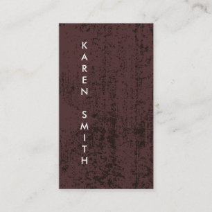 Vertical Text Modern Grunge Style Business Card