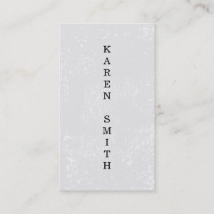 Vertical Text Modern Grunge Style Business Card