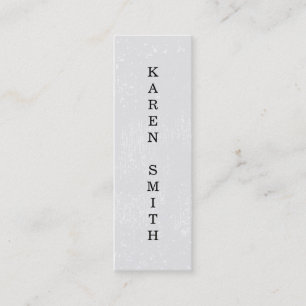 Vertical Text Modern Grunge Style Mini Business Card
