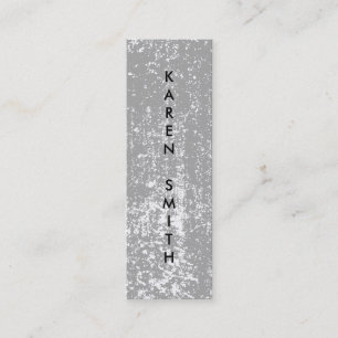 Vertical Text Modern Grunge Style Mini Business Card