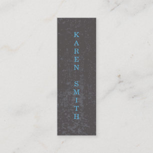 Vertical Text Modern Grunge Style Mini Business Card