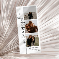 Vertical Text Photo Strip Engagement Announcement