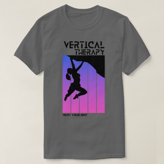Vertical Therapy Trust your grip Woman Climbers Cl T-Shirt (Design Front)