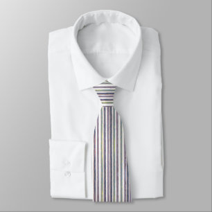 Vertical Thin Pinstripe Purple and Green Tie