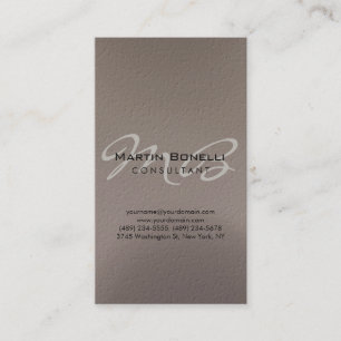 Vertical Trendy Chic Monogram Business Card