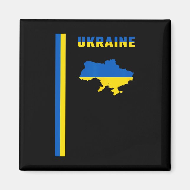 Vertical Ukrainian Flag  Magnet (Front)