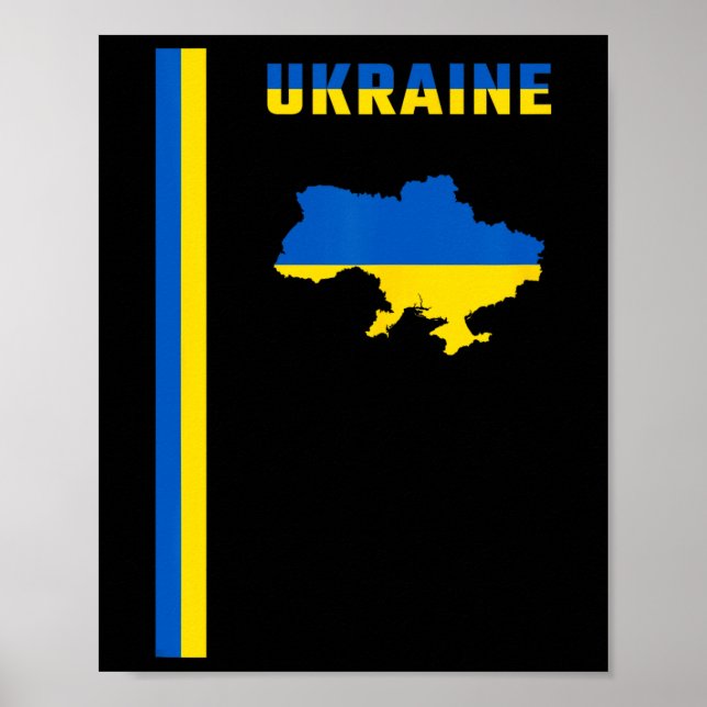 Vertical Ukrainian Flag  Poster (Front)