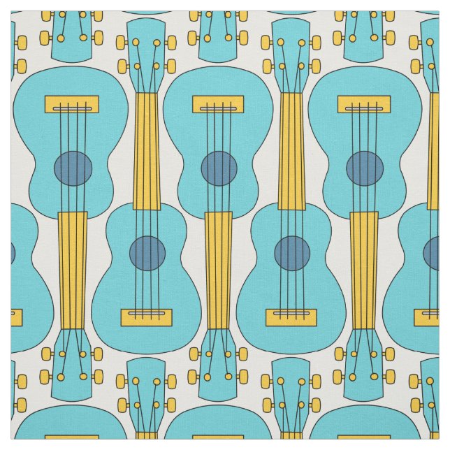 Vertical Ukulele Pattern  Fabric (Swatch)