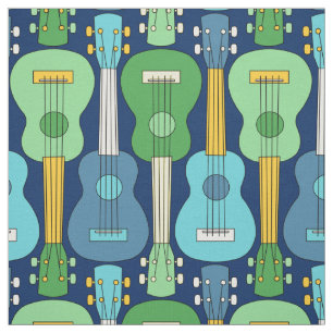 Vertical Ukulele Pattern  Fabric