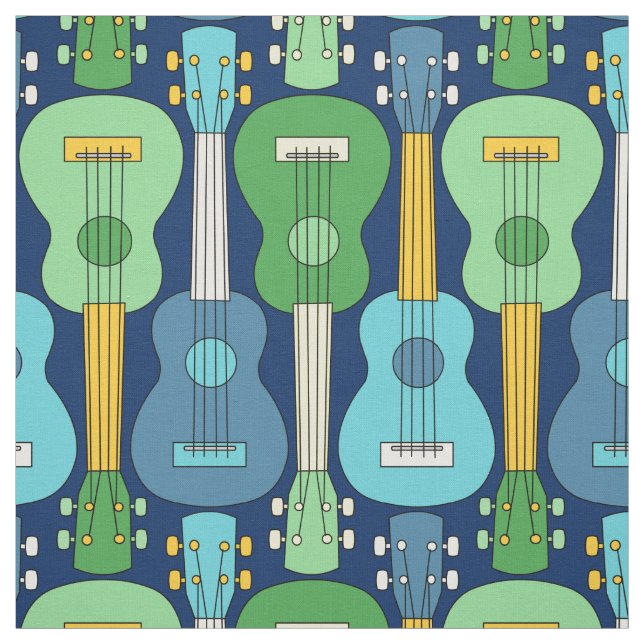 Vertical Ukulele Pattern  Fabric (Swatch)