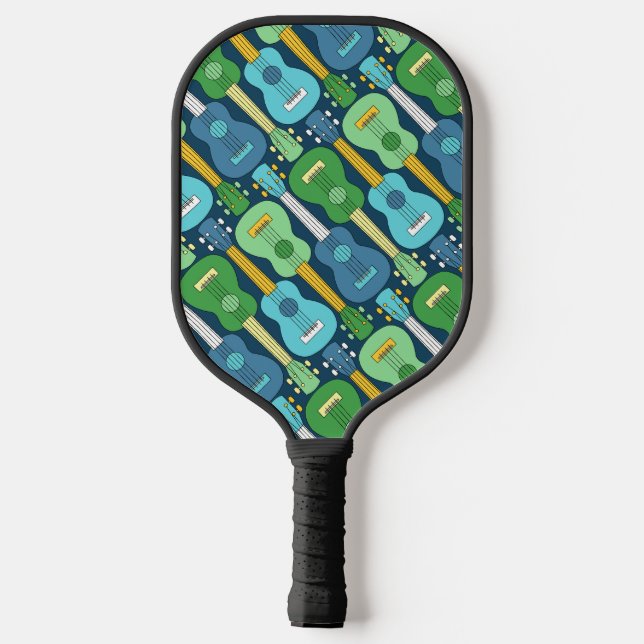 Vertical Ukulele Pattern  Pickleball Paddle (Back)