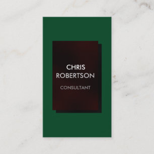 Vertical Up Forest Green Brown Red Business Card