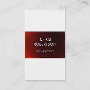 Vertical White Black Red Attractive Business Card