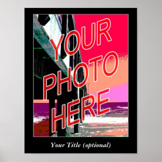 Vertical White Poster Frame Template