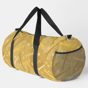 Vertical Wrench Pattern Duffle Bag