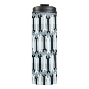 Vertical Wrench Pattern Thermal Tumbler