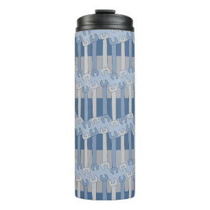 Vertical Wrench Pattern Thermal Tumbler