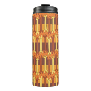 Vertical Wrench Pattern Thermal Tumbler