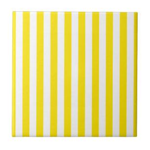Vertical Yellow Stripes Tile