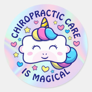 Verticorn™ Chiropractic Care Is Magical Kids Classic Round Sticker