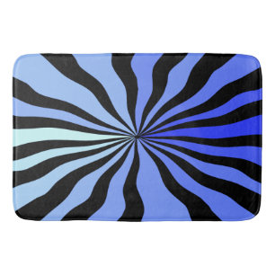 Vertigo A-Go-Go in Black and Blue Bath Mat