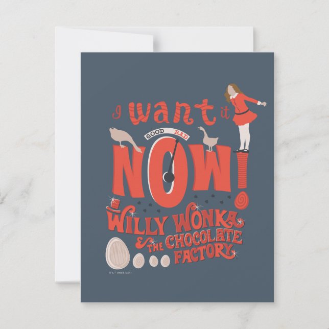 Veruca Salt - I Want It Now! Card (Front)
