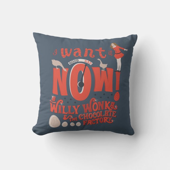 Veruca Salt - I Want It Now! Cushion (Front)
