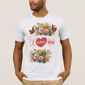Very awesome looking I love you t-shirt design
