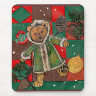 Very Beary Christmas Teddy Mouse Pad