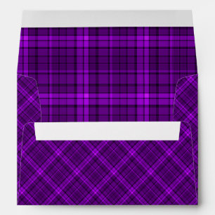 Very beautiful bright chequered pattern of purple envelope