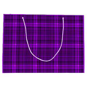 Very beautiful bright chequered pattern of purple  large gift bag