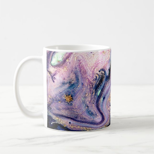 Very beautiful marble pattern. Abstract art wallpa Coffee Mug (Left)
