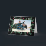 Very Berry Merry Christmas Watercolor | Christmas Holiday Card<br><div class="desc">Celebrate Christmas with this modern card featuring hand painted watercolor foliage and berries. Personalise with your photo and text. Use the "Customise It" button for more advanced editing options.</div>
