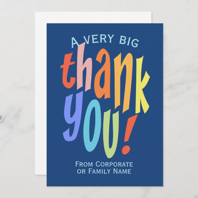 Very Big Thank You Appreciation (Front/Back)