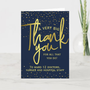 Very Big Thank You Appreciation Hospital Keyworker Card