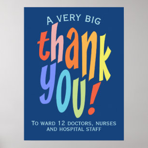 Very Big Thank You Appreciation Hospital Keyworker Poster