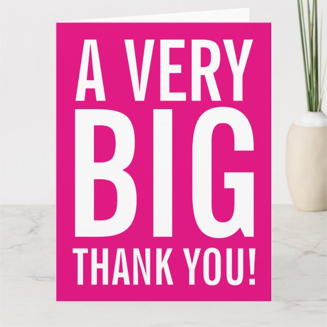 Very Big Thank You Big Greeting Card (Front)