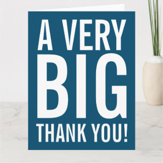 Very Big Thank You Big Greeting Card