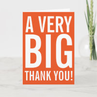 Very Big Thank You Greeting Card